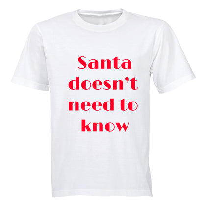 Santa doesn't need to know - Kids T-Shirt - BuyAbility South Africa