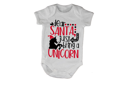 Santa, Just Bring a Unicorn! - Christmas - Baby Grow - BuyAbility South Africa