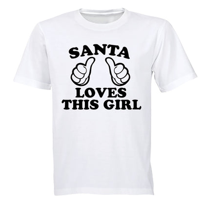Santa Loves This Girl - Christmas - Kids T-Shirt - BuyAbility South Africa