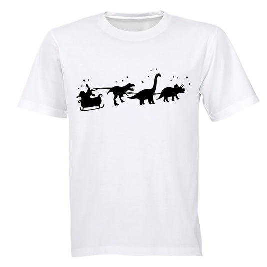 Santa s Dinosaur Reindeers - Christmas - Adults - T-Shirt - BuyAbility South Africa