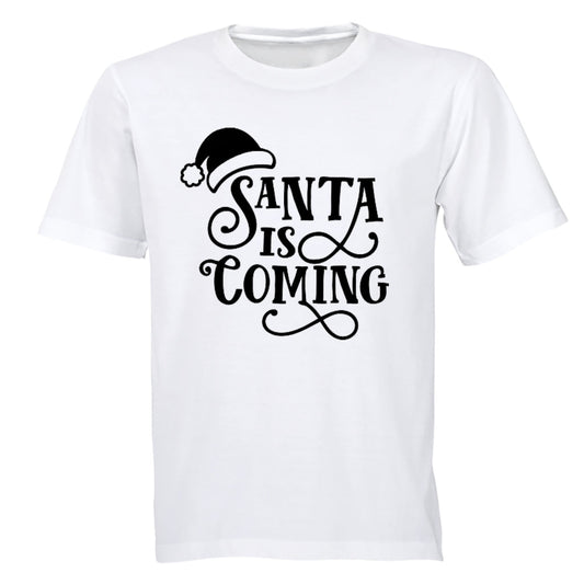 Santa is Coming - Christmas - Adults - T-Shirt - BuyAbility South Africa