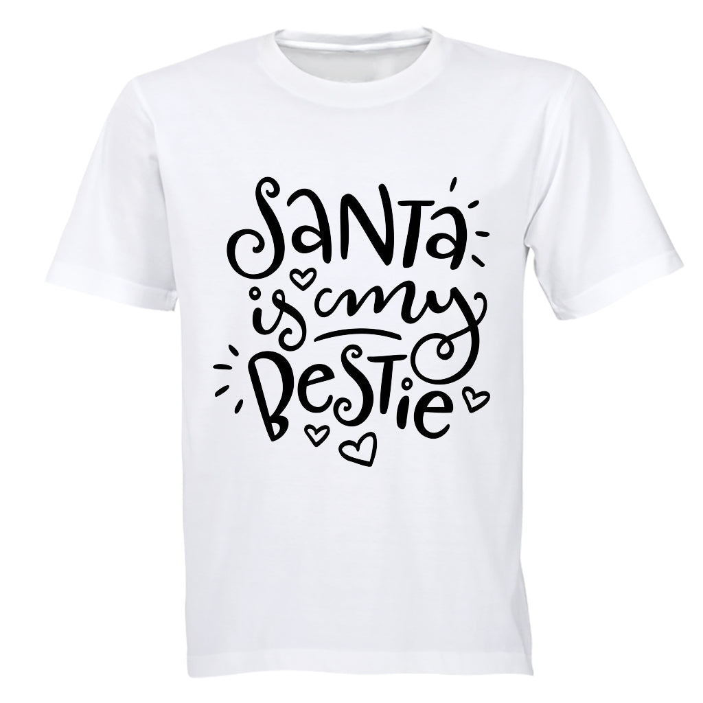 Santa Is My Bestie - Christmas - Kids T-Shirt - BuyAbility South Africa