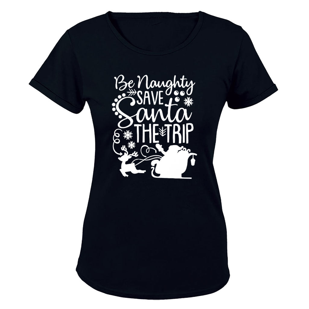 Save Santa The Trip - Christmas - Ladies - T-Shirt - BuyAbility South Africa