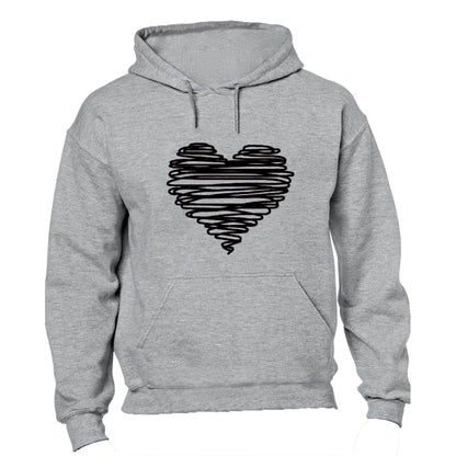 Scribble Heart - Valentine - Hoodie - BuyAbility South Africa