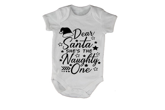 Dear Santa, She's the Naughty One - Christmas - Baby Grow - BuyAbility South Africa