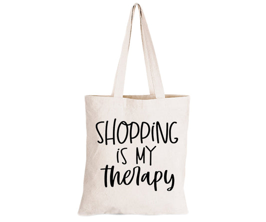Shopping Is My Therapy - Eco-Cotton Natural Fibre Bag - BuyAbility South Africa