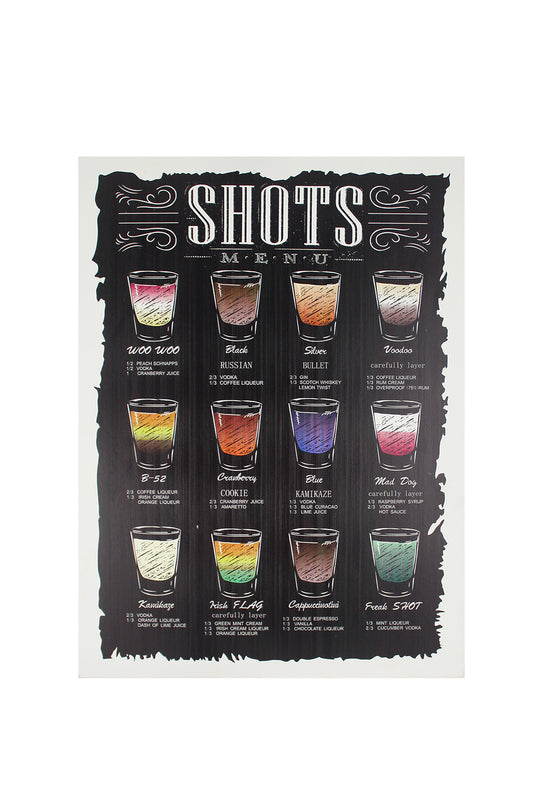 Shots Menu – Sign Board - BuyAbility South Africa