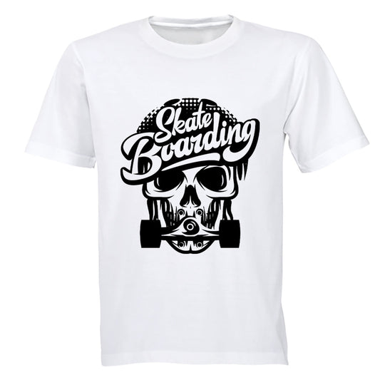 Skate Boarding Skeleton - Adults - T-Shirt - BuyAbility South Africa