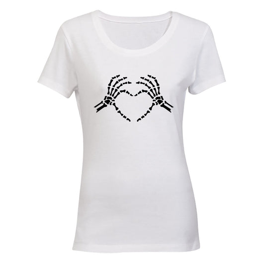 Skeleton Hand Heart - Ladies - T-Shirt - BuyAbility South Africa