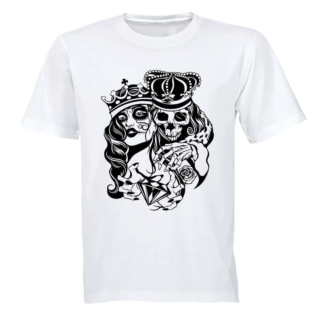 Skeleton Royalty - Halloween - Adults - T-Shirt - BuyAbility South Africa