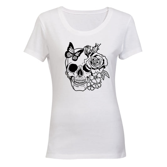 Skull Flowers - Ladies - T-Shirt - BuyAbility South Africa