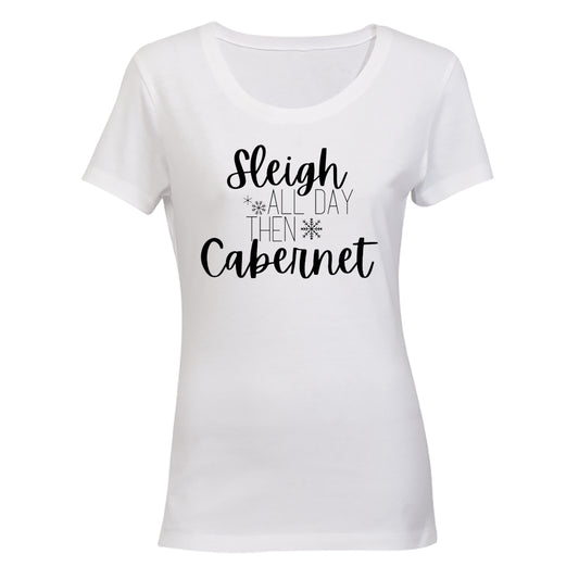 Sleigh Cabernet - Christmas - Ladies - T-Shirt - BuyAbility South Africa