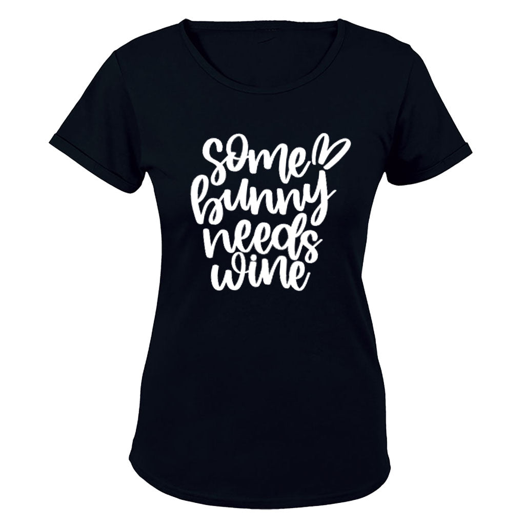 Some Bunny Needs Wine - Easter - Ladies - T-Shirt - BuyAbility South Africa
