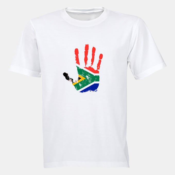 South Africa - Hand Print - Adults - T-Shirt - BuyAbility South Africa