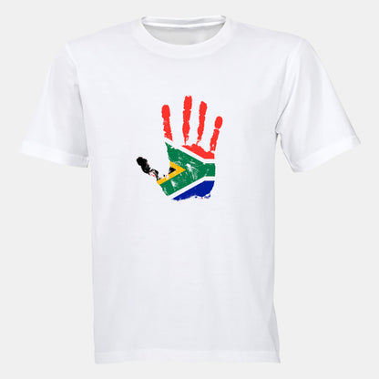South Africa - Hand Print - Adults - T-Shirt - BuyAbility South Africa