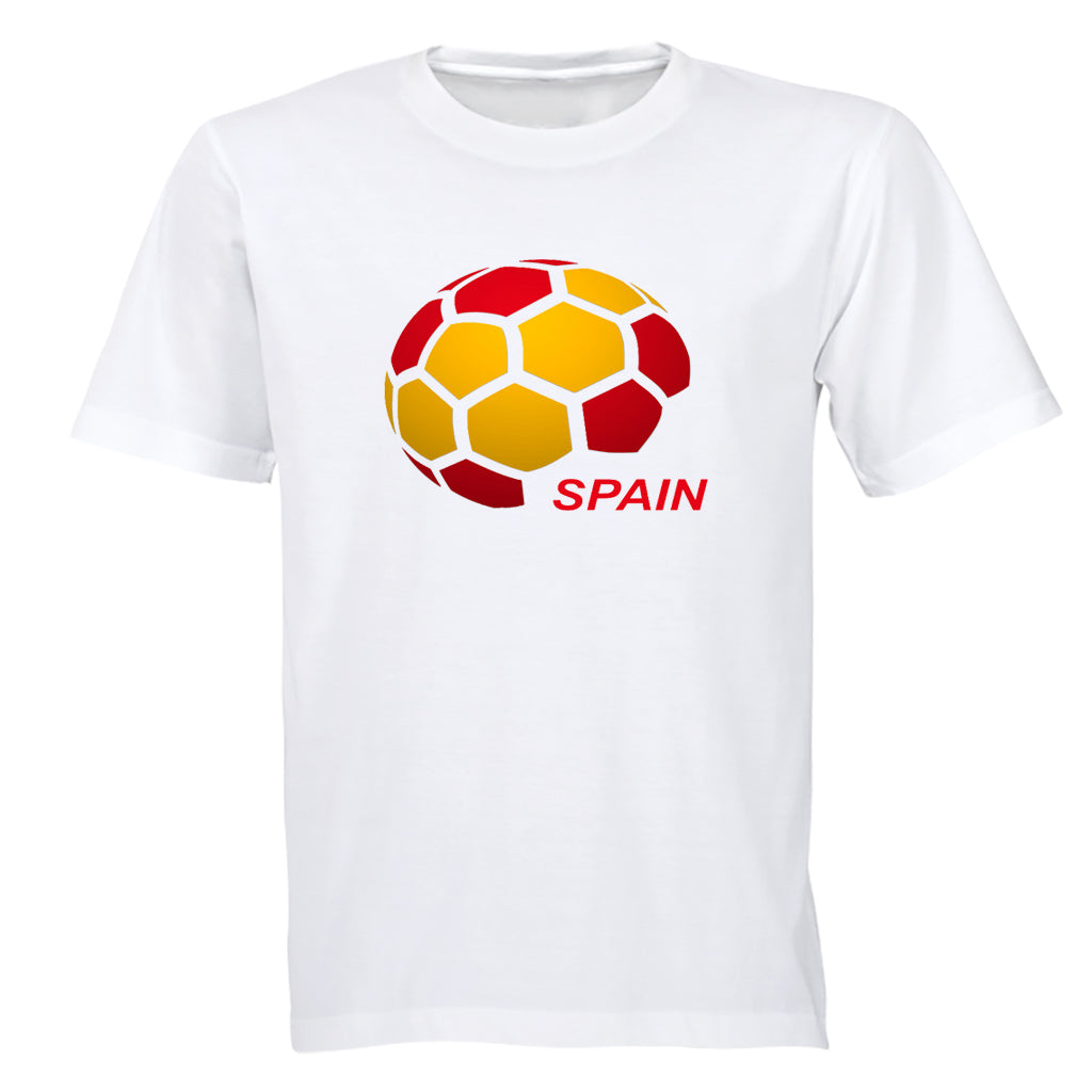 Spain - Soccer Ball - Adults - T-Shirt - BuyAbility South Africa