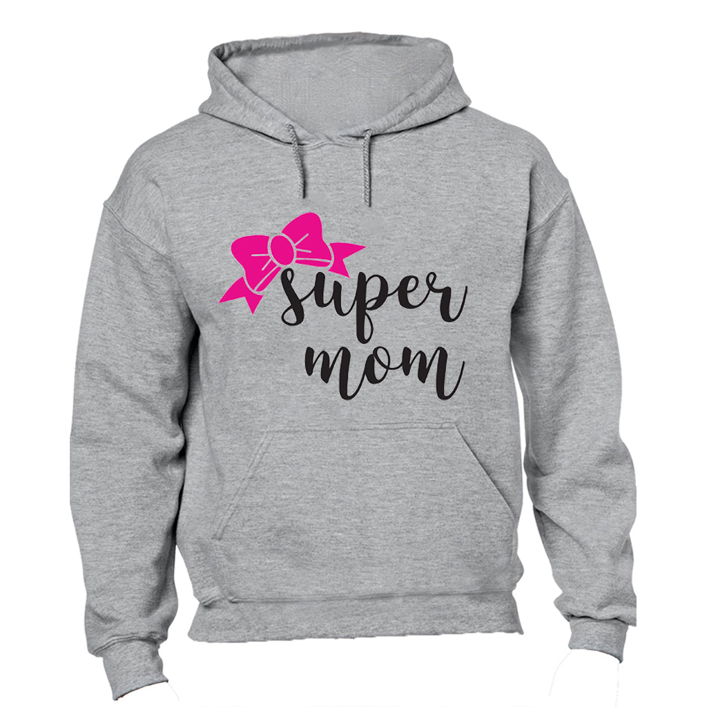 Super Mom - Pink Bow - Hoodie - BuyAbility South Africa