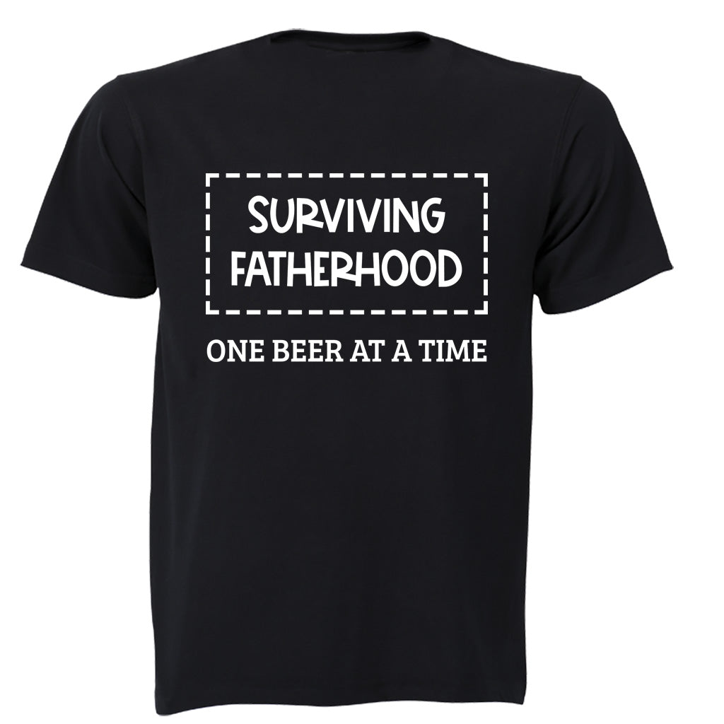 Surviving Fatherhood - 1 Beer At A Time - Adults - T-Shirt - BuyAbility South Africa