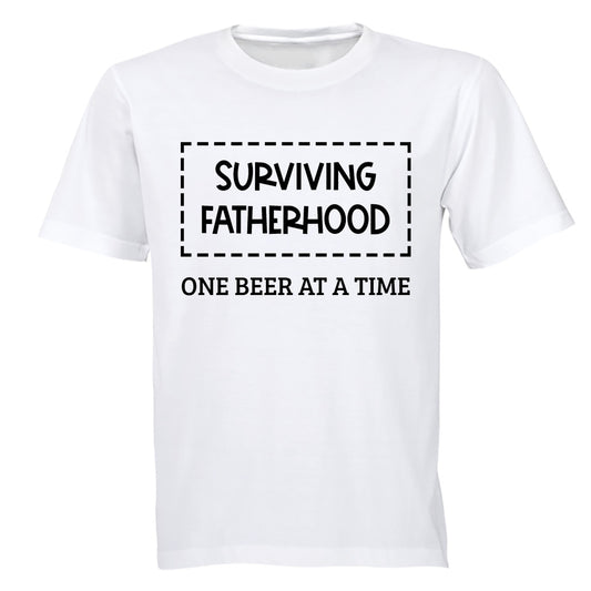 Surviving Fatherhood - 1 Beer At A Time - Adults - T-Shirt - BuyAbility South Africa