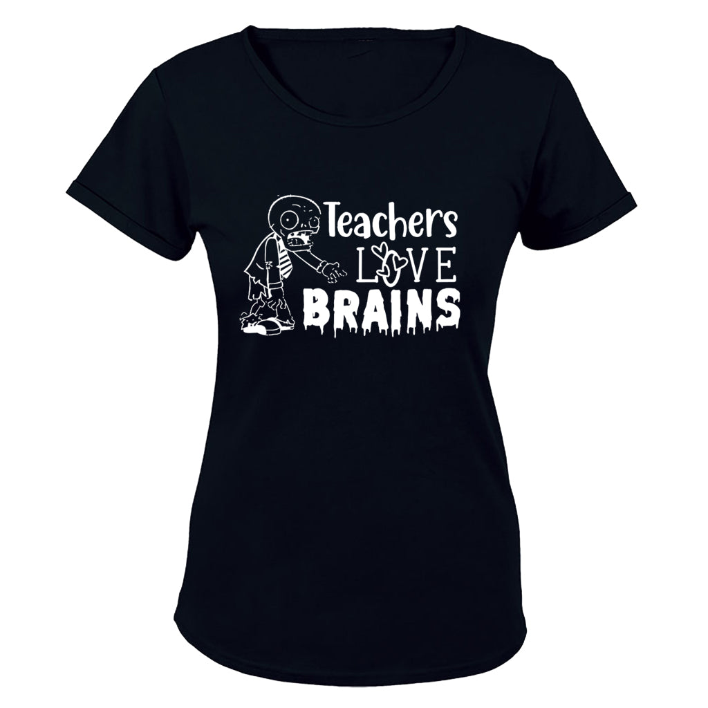 Teachers Love Brains - Valentine - Ladies - T-Shirt - BuyAbility South Africa