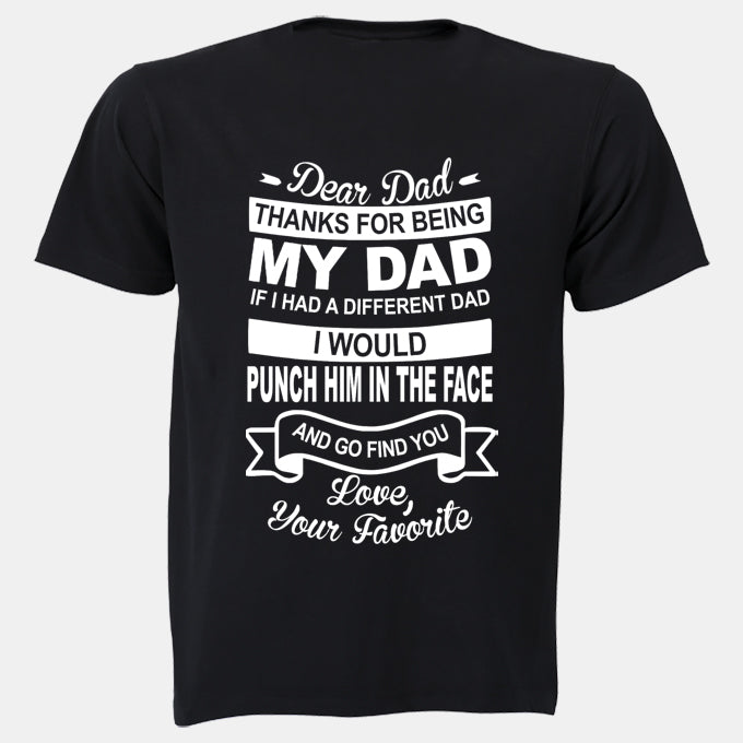 Thanks For Being My Dad - Kids T-Shirt - BuyAbility South Africa