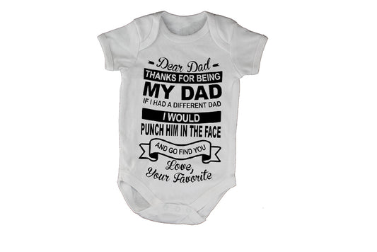 Thanks For Being My Dad - Baby Grow - BuyAbility South Africa