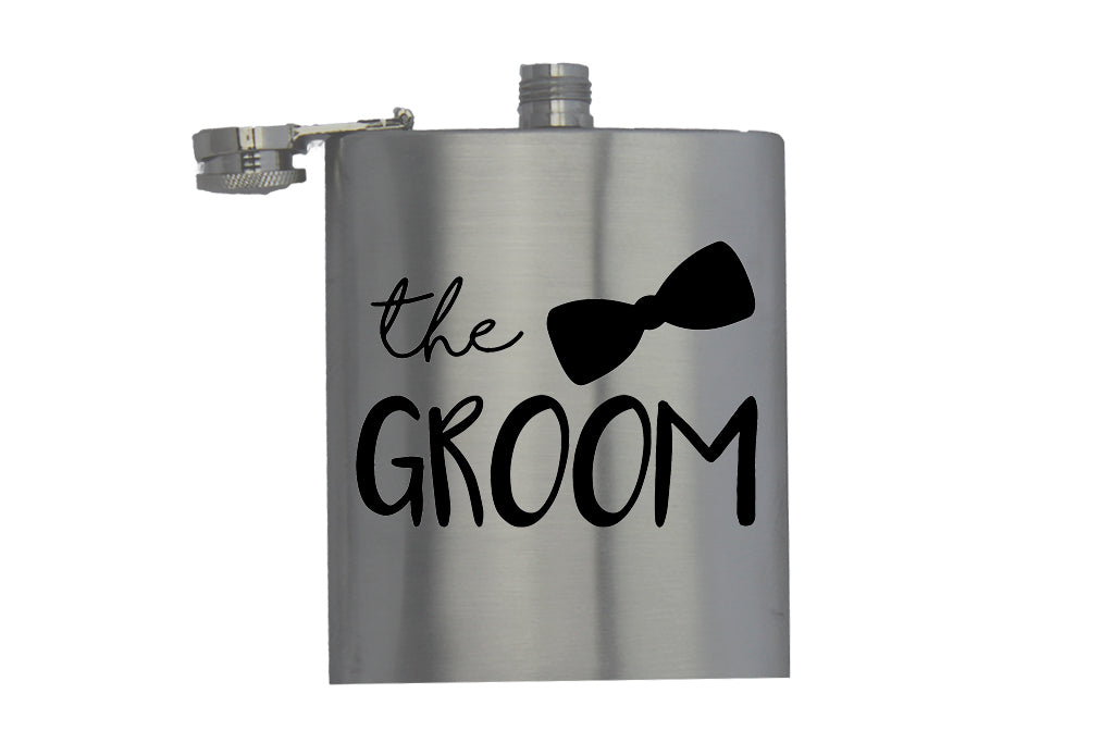 The Groom - Bow Tie - Hip Flask - BuyAbility South Africa