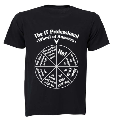 The IT Professional - Wheel of Answers - Adults - T-Shirt - BuyAbility South Africa