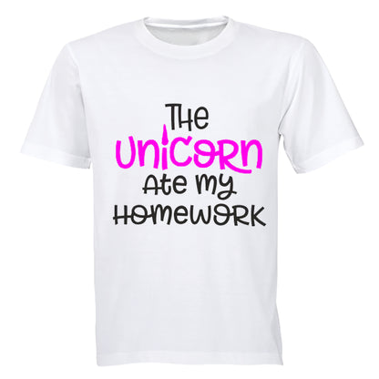 The Unicorn Ate My Homework - Kids T-Shirt - BuyAbility South Africa