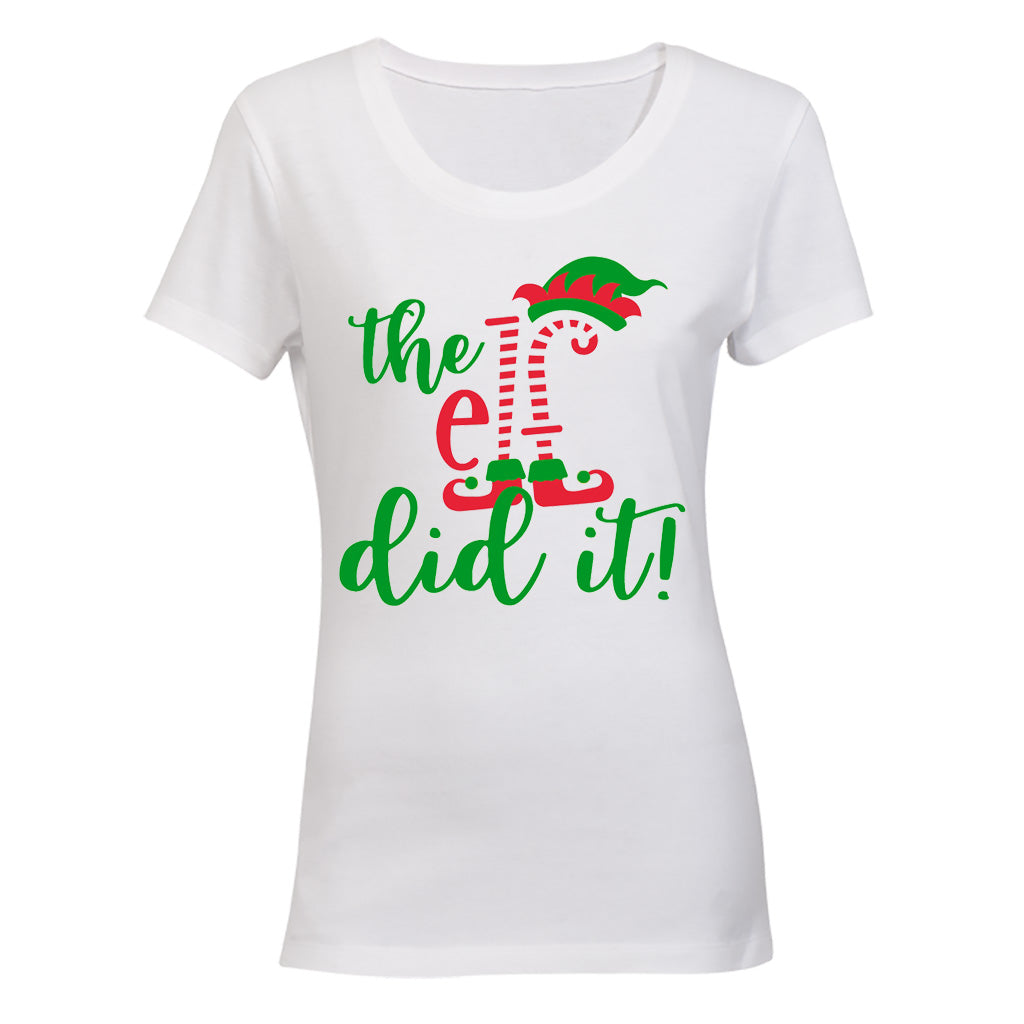 The ELF Did It - Christmas - Ladies - T-Shirt - BuyAbility South Africa
