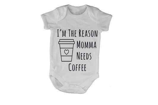 The Reason Momma Needs Coffee - Babygrow - BuyAbility South Africa