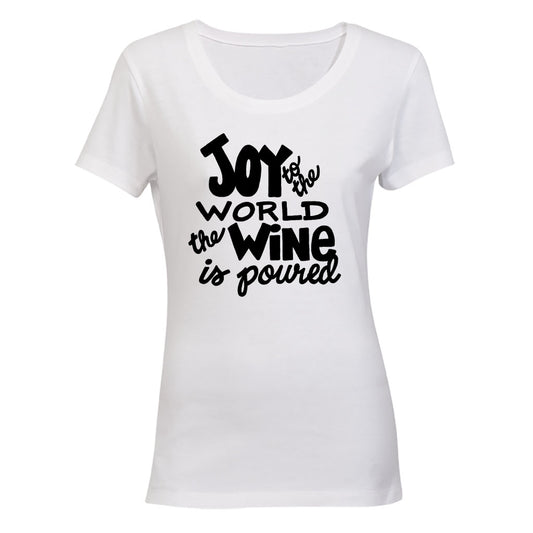 The Wine is Poured - Christmas - Ladies - T-Shirt - BuyAbility South Africa