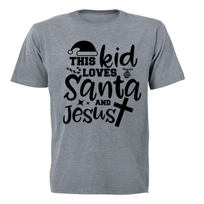 This Kid Loves Santa & Jesus - Christmas - Kids T-Shirt - BuyAbility South Africa