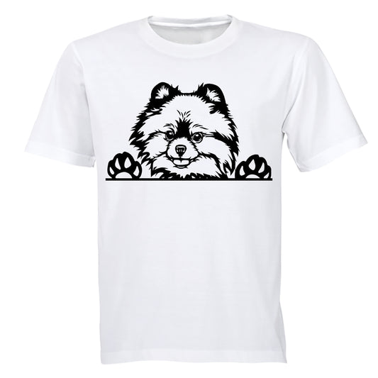 Toy Pomeranian - Peeking Dog - Kids T-Shirt - BuyAbility South Africa