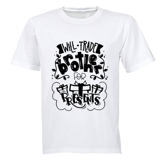 Trade Brother for Presents - Christmas - Kids T-Shirt - BuyAbility South Africa