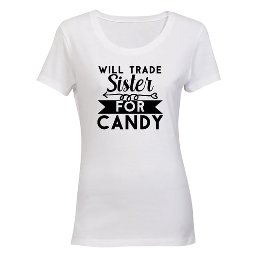 Trade Sister for Candy - Halloween - Ladies - T-Shirt - BuyAbility South Africa