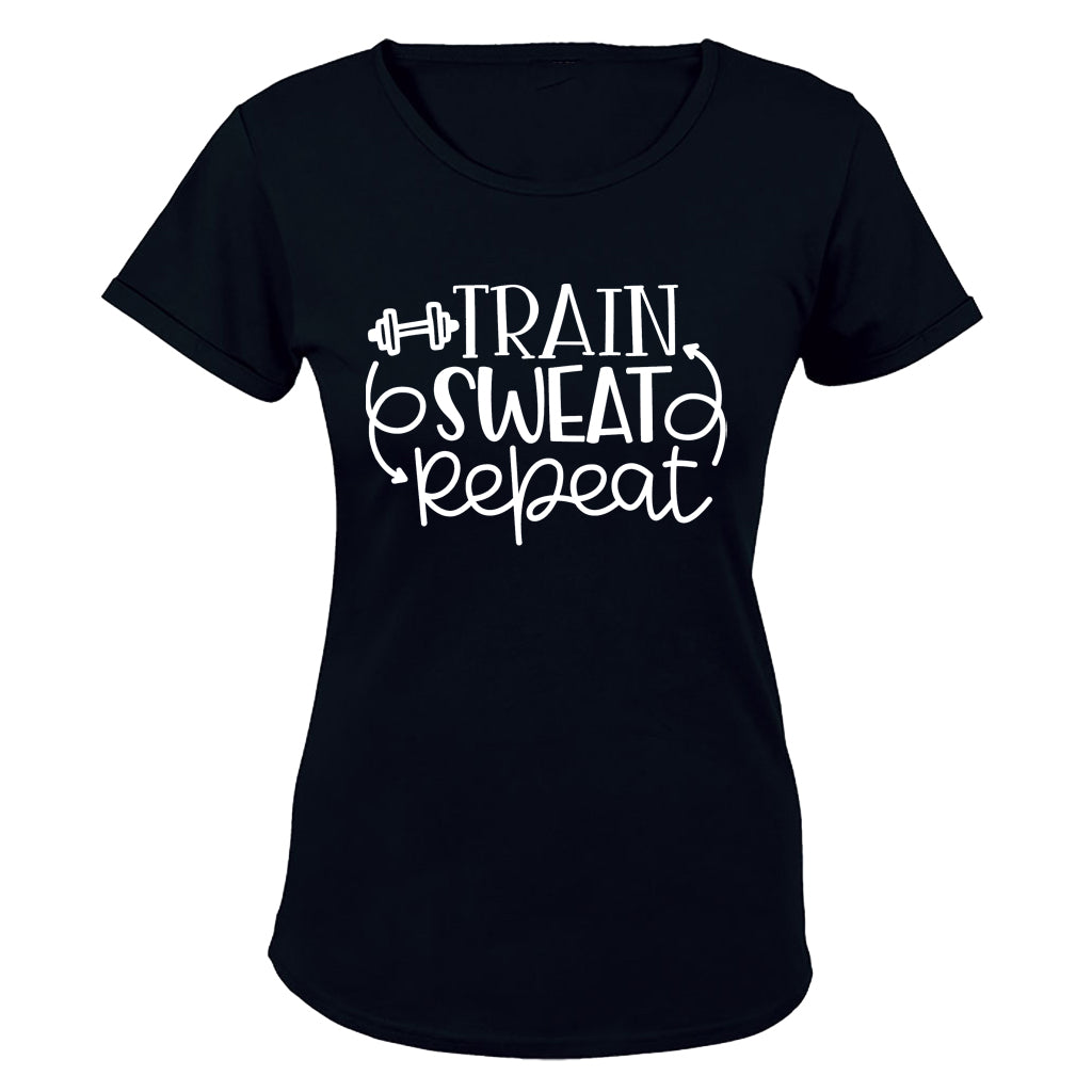 Train. Sweat. Repeat - Ladies - T-Shirt - BuyAbility South Africa