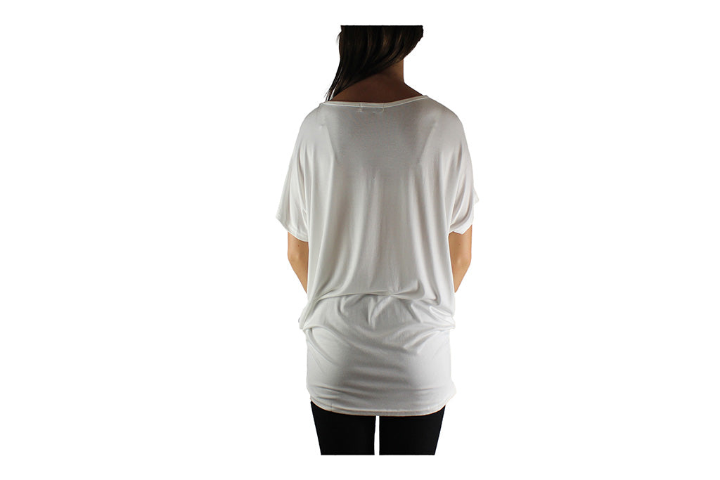 White Travel Top with Sparkle - BuyAbility