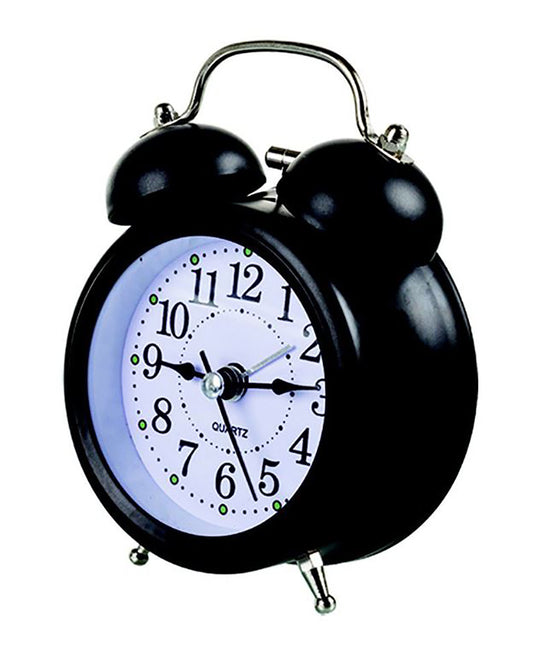 Ringing Twin Bell Alarm Clock - Black