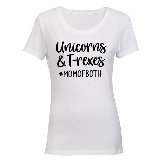 Unicorn & T-Rex Mom - Ladies - T-Shirt - BuyAbility South Africa