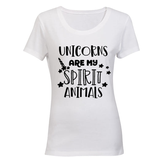 Unicorns Are My Spirit Animal - Ladies - T-Shirt - BuyAbility South Africa