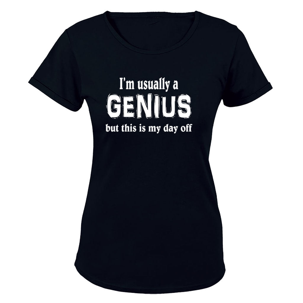 Usually a Genius - Ladies - T-Shirt - BuyAbility South Africa