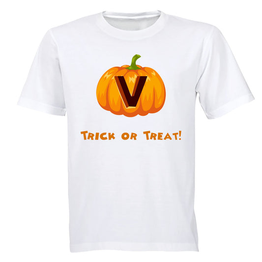 V - Halloween Pumpkin - Kids T-Shirt - BuyAbility South Africa