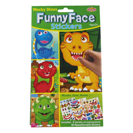 Wacky Dinos - Funny Face Stickers