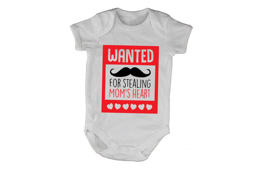 Wanted for Stealing Mom's Heart - Valentine - Baby Grow - BuyAbility South Africa
