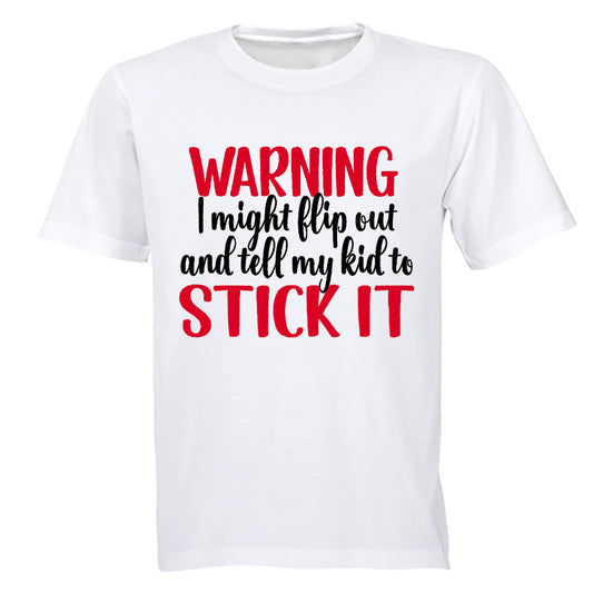 Warning, I Might Flip Out - Adults - T-Shirt - BuyAbility South Africa