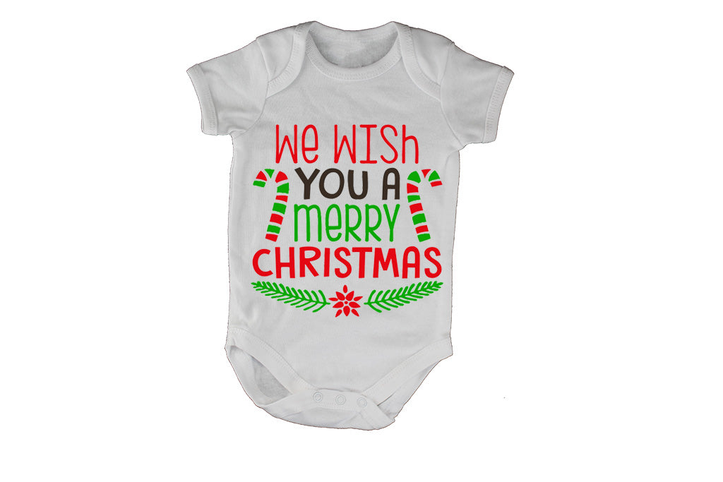 We Wish You a Merry Christmas - Colourful - Baby Grow - BuyAbility South Africa