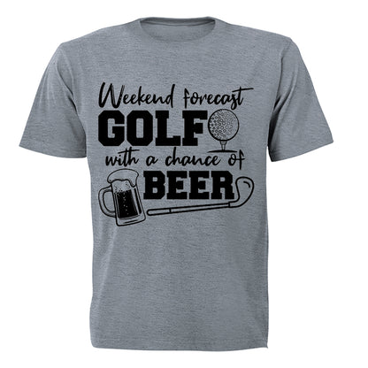 Weekend Forecast - Golf - Adults - T-Shirt - BuyAbility South Africa
