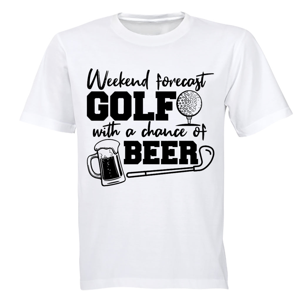 Weekend Forecast - Golf - Adults - T-Shirt - BuyAbility South Africa