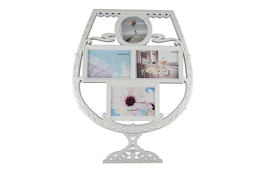 Wine Glass Frame, White - BuyAbility